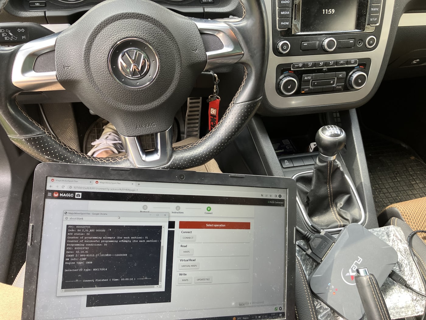 VW Scirocco 2.0CR Chiptuning Miskolc és Kazincbarcika környéke EGR DPF ADBLUE Hardcut Popcorn FLAP