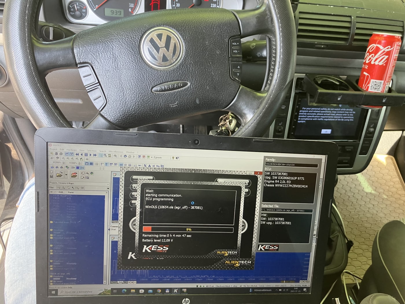 VW Touran 2.0PD Chiptuning Miskolc és Kazincbarcika környéke EGR DPF Hardcut Popcorn FLAP Hibakód